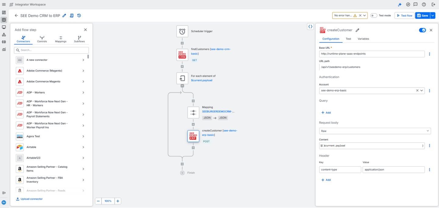 SEEBURGER IWS visual flow designer